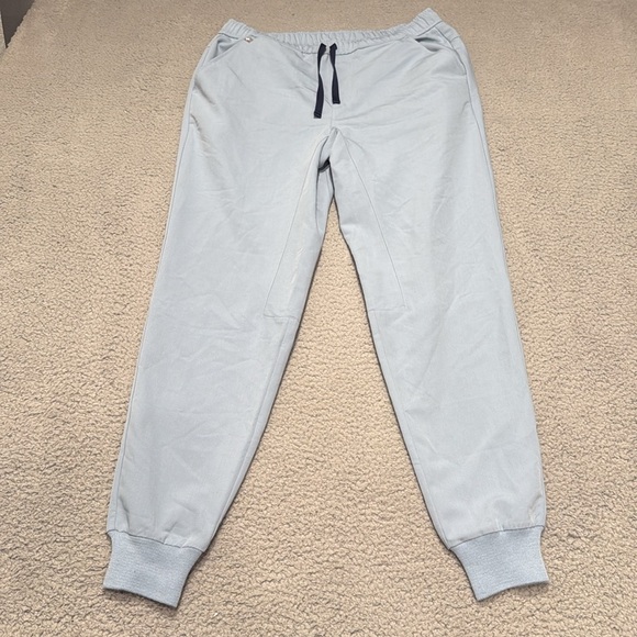 Figs Mens Tansen Light Blue Sweatpants with Elastic Cuffs Tapered Legs  Size M - Picture 2 of 7
